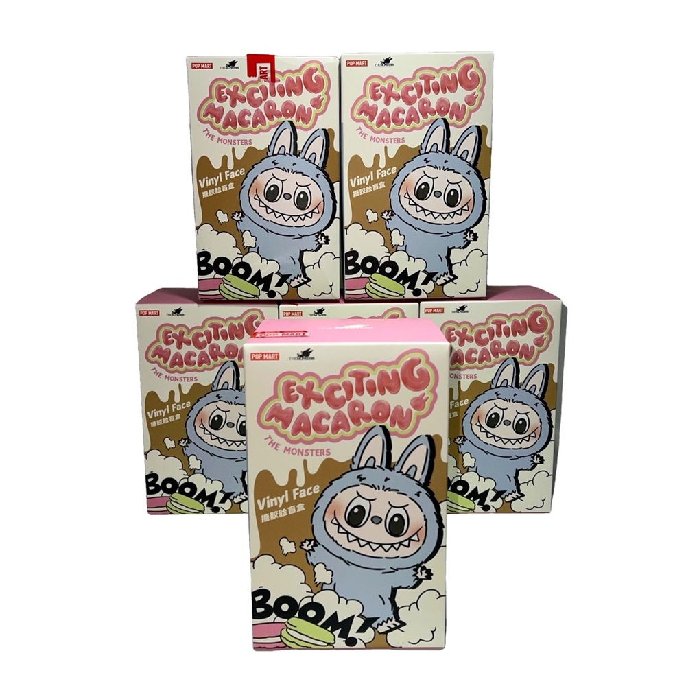 [NEW] POPMART Labubu Exciting Macaron Vinyl Plush Keychain Bag Charm Soymilk - Picture 3 of 11